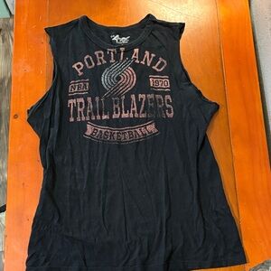 Portland Trail Blazers Black Graphic Muscle Tank